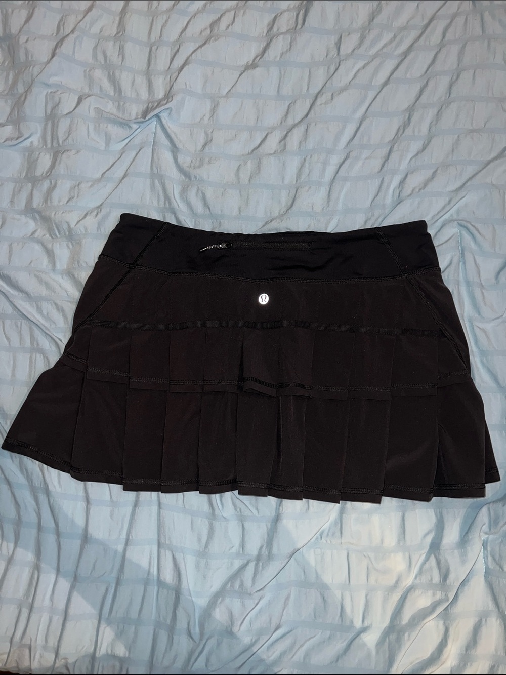 lululemon athletica Black Pleated Athletic Mini Skirt